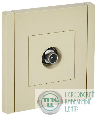 Розетка TV проходная FORTE&PIANO FP429 ваниль IEK FP-A10-P-K10