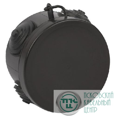 Коробка распаячная ОП 65х40мм с гермовводами 4 входа IP54 черн. KOR-65-40-4g-B Эра Б0061799