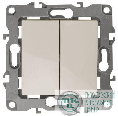 Механизм выключателя 2-кл. СП Эра12 10А IP20 12-1104-02 250В 10AX сл. кость Эра Б0014646