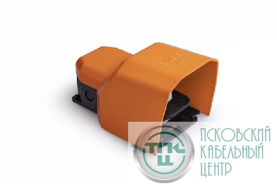 Педаль с защитной крышкой (1НО+1НЗ) оранж. EMAS PDKS11BX10T
