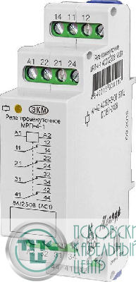 Реле промежуточное МРП-4-1 ACDC230В УХЛ4 4 переключ. контакта коммутируемый ток до 8А Меандр A8302-16938117