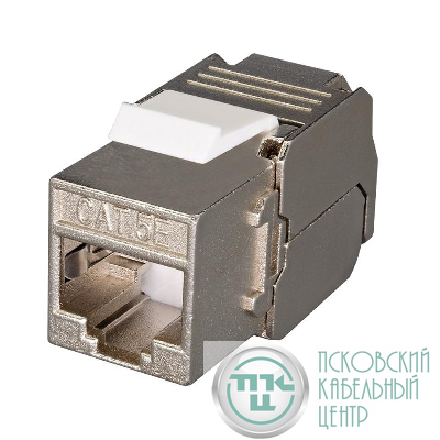 Модуль розеточный Keystone Jack 8P8C RJ-45 FTP кат.5E заделка без инструмента 180град. (DIY) SUPRLAN 10-0328-1