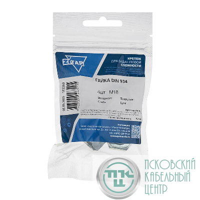 Гайка шестигранная М18 DIN 934 оцинк. (уп.4шт) Tech-Krep/Zitar 112250