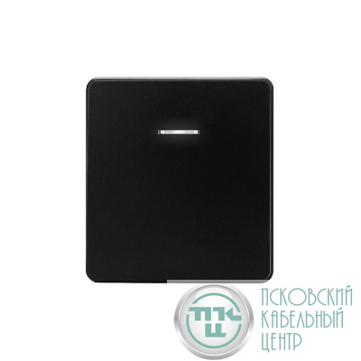 Выключатель перекрестный (переключатель) 1-кл. СП ROUND 10А с подсветкой оникс Kranz KR-78-0718-3