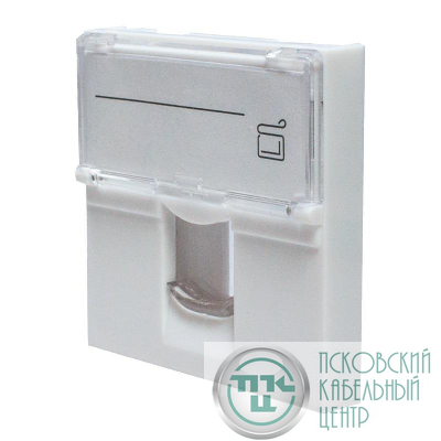 Панель лицевая 1 порт 45х45 Keystone шторка откидное маркиров. окно (DIY) SUPRLAN 10-0301-1