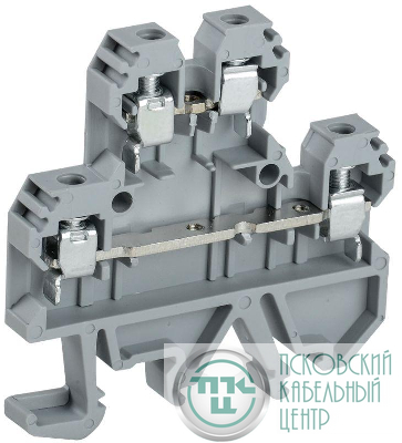 Клемма винтовая КВИ-4-2L двухуровневая 4кв.мм сер. IEK YZN30-004D-K03
