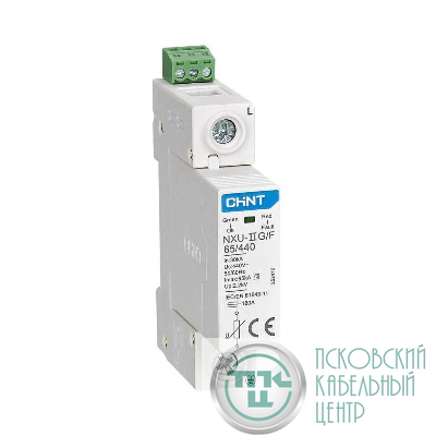 Ограничитель импульсных перенапряжений NXU-IIG/F 1п In=25кА Uc=440В Im=65кА (R) CHINT 252410