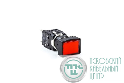 Кнопка нажимная возвратная прямоугольная (1НО) красн. EMAS D100DDK