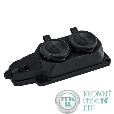 Колодка удлинителя 2-м 16А с заземл. каучук TOKOV ELECTRIC TKE-C05-KK2-Z