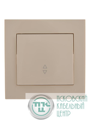 Переключатель проходной 1-кл. СП Rain IP20 крем. LEZARD 703-0303-105
