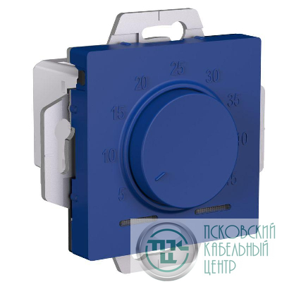 Термостат теплого пола электронный AtlasDesign 10А с датчиком механизм аквамарин SE ATN001135