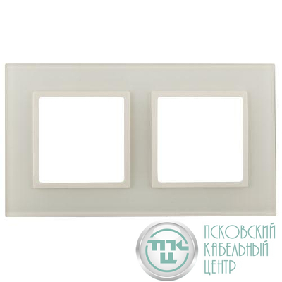 Рамка 2-м Elegance 14-5102-02 стекло слон. кость Эра Б0059169