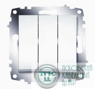 Выключатель 3-кл. 1мод. СП Cosmo 10А IP20 механизм бел. ABB 619-010200-254