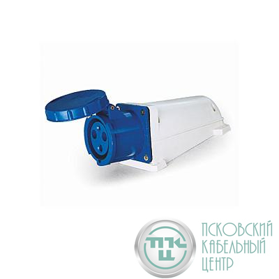 Розетка стационарная ОП PPC 133 63А 3п 2Р+РЕ 220В IP67 Pro JazzWay 5072756