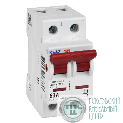 Выключатель нагрузки модульный OptiDin BM63PL-263-УХЛ3 (ВМ63PL) КЭАЗ 328164