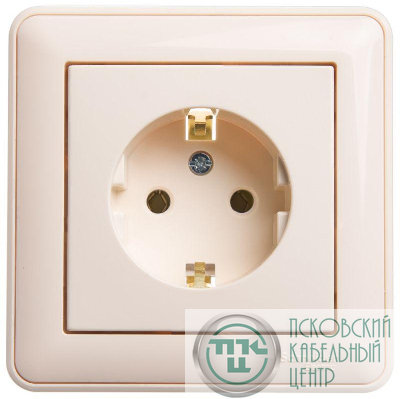 Розетка 1-м СП W59 16А IP20 с заземл. без защ. шторок сл. кость SE RS16-154-28