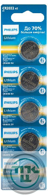 Элемент питания литиевый CR2032 (блист. 5шт) Philips Б0064640