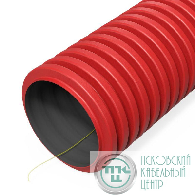 Труба гофрированная двустенная ПНД гибкая d125мм SN 23 тип 1250 красн. (уп.50м) Промрукав PR15.00982