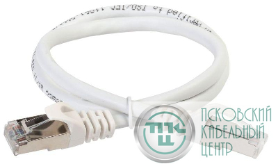 Патч-корд кат.6A S/FTP 0.5м standart 50мкд бел. ITK PC08-C6ASL-D05M-SC-HC