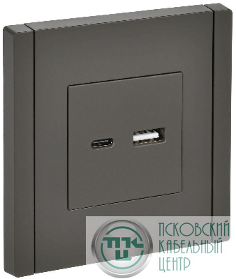 Розетка USB A+C 3.1А FORTE&PIANO FP350 сер. IEK FP-U22-D31-K03