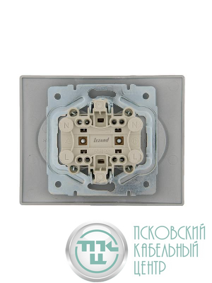 Розетка 2-м СП Karina 16А IP20 без заземл. термопласт матов. серебр. LEZARD 707-4300-128B