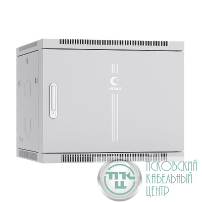 Шкаф телекоммуникационный настенный SH-05F-9U60/35m 19дюйм 9U 600х350х501мм дверь метал. сер. (RAL 7035) Cabeus 7122c