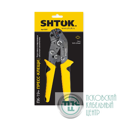 Пресс-клещи ПК-19+ матрица профиль овал 0.25-2.5кв.мм (03201) SHTOK 376184