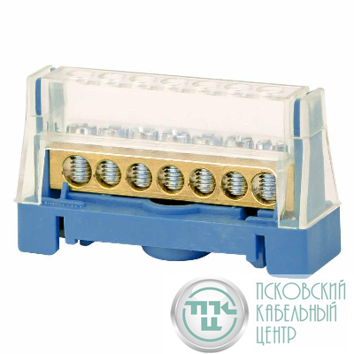Колодка клеммная поликарбонат 11х5.3мм 1p син. DKC 5011N