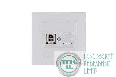 Розетка компьютерная CAT 5+гнездо Karea RIZZ бел. Makel 88001035
