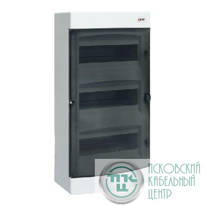 Щит распределительный навесной Unix 3х12мод. IP41 прозр. дверь PROxima EKF ux-3x12-n