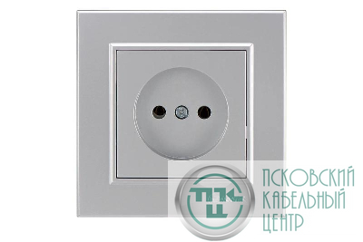 Розетка 1-м СП Karea 10А IP20 б/з сереб. Makel 56065022