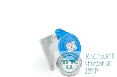 Корпус с гнездом монтаж на перегородке стандарт CEE 3х16А (2P+E) EMAS ECE316V4PM