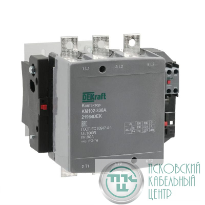Контактор 330А 220В АС АС3 АС4 1НО+1НЗ КМ-102 DEKraft 21964DEK