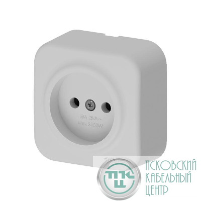 Розетка 1-м СП ARIA 16А IP20 без заземл. сер. ARVIA 25 22 1000 2155