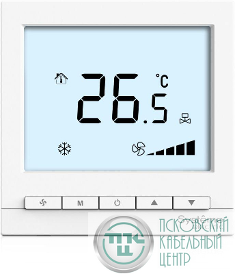 Термостат комнатный цифровой для 2тр 3ск FCU и 2-х поз. клап. 1UI 4DO Modbus ~220В BS бел. SE RTF2IML