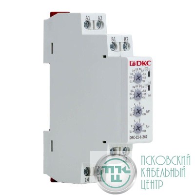 Реле контроля тока тип DRC 0.1-1А конфигурация контакта 1CO 24-240 AC/DC DKC DRC-C1-1-240