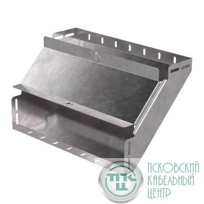 Угол для лотка вертикальный внутренний 90град. 400х100 Стандарт с крышкой Промрукав PR16.0603