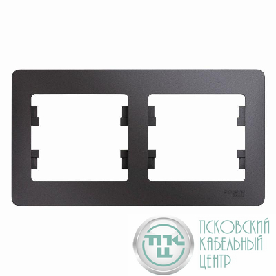 Рамка 2-м Glossa горизонт. графит SE GSL001302