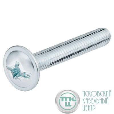 Винт с полуцилиндрической головкой М4х12 DIN 967 (уп.100шт) Промрукав PR08.4990