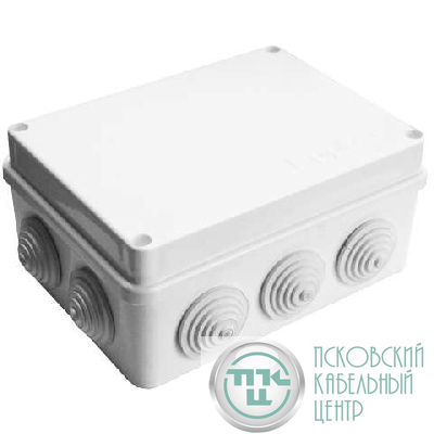 Коробка распределительная ОП 150х110х70мм IP54 10 выходов 10 гермовводов крышка на винтах бел. Epplast 210313