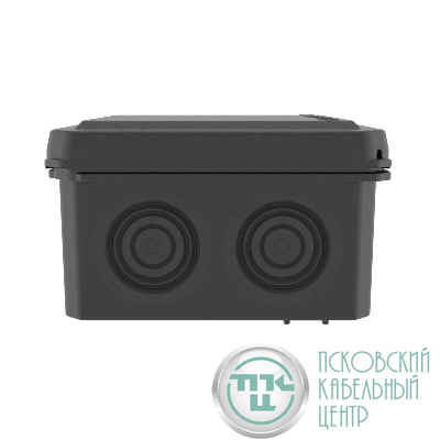 Коробка ответвительная с 8+2 кабельными вводами d20/20мм IP55 70х70х40мм черн. DKC 53770B