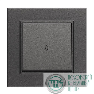 Переключатель проходной 1-кл. СП Karea 10А IP20 дым. металлик Makel 56050005