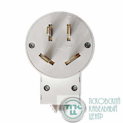 Вилка для плиты 3P+E 32А 440В бел. Universal 5313