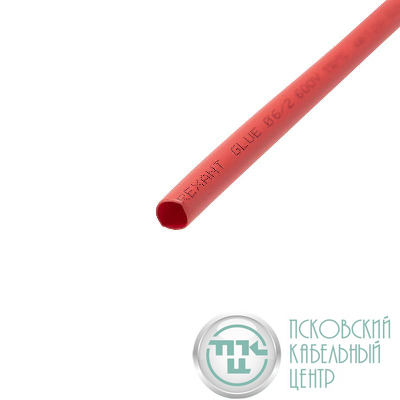 Трубка термоусадочная двустенная клеевая 6/2 (3:1) 1м красн. Rexant 26-6004