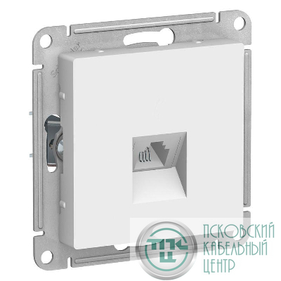 Розетка телефонная 1-м СП AtlasDesign RJ11 механизм бел. SE ATN000181