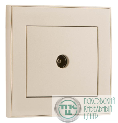 Розетка телевизионная проходная TV СП Rain жемчуж./бел. перламутр. LEZARD 703-3030-129