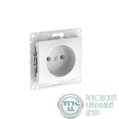 Розетка Glossa 16А без заземл. быстрозажим. клем. механизм бел. SE GSL000141S