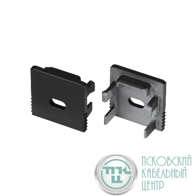 Заглушка SL-MINI-15 BLACK с отверстием пластик (комплект) Arlight 049420