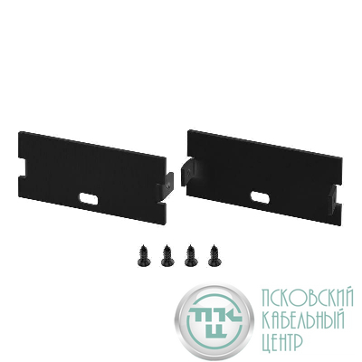 Заглушка FLOOR60 BLACK с отверстием алюм. (комплект) Arlight 046420