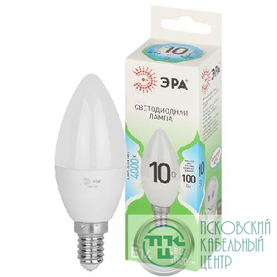 Лампа светодиодная GREEN LINE B35-10W-840-E14 GL 10Вт свеча 4000К яркий свет бел. E14 Эра Б0067093